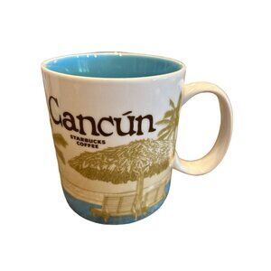 Starbucks Coffee Mug "Cancún" Collectible Ceramic‎ Cup 16 Oz Dual Color